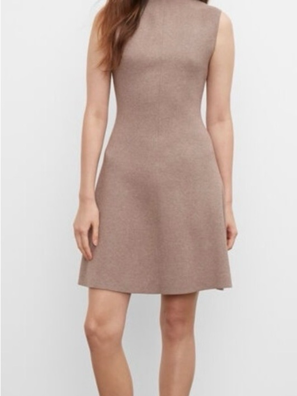 Club Monaco Sleeveless Taupe-Khaki A-Line Mini Dress - size S/M